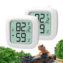 Oasirep écran LCD frontal lisible montrant température et humidité, lecture facile