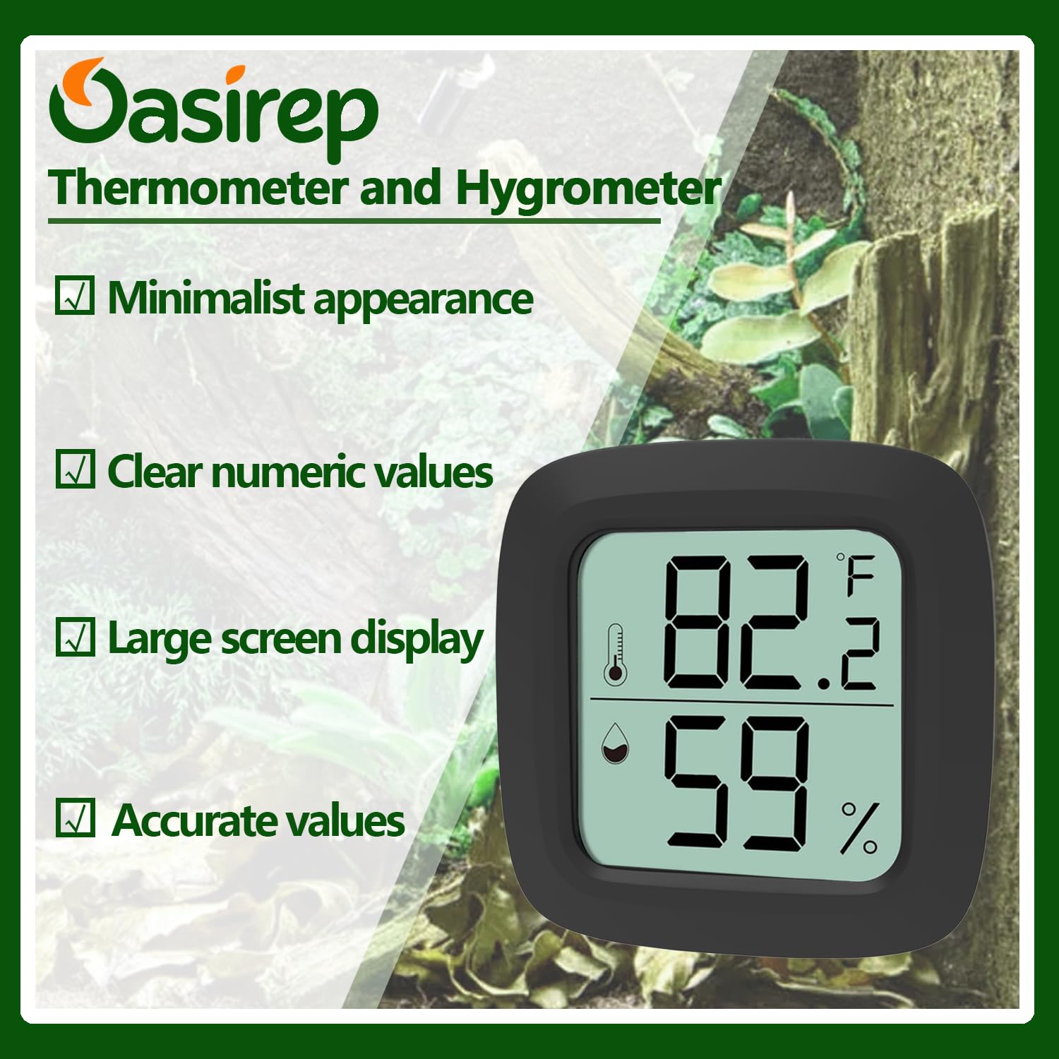 Oasirep fixation adhésive double-face installée sur paroi de terrarium pratique