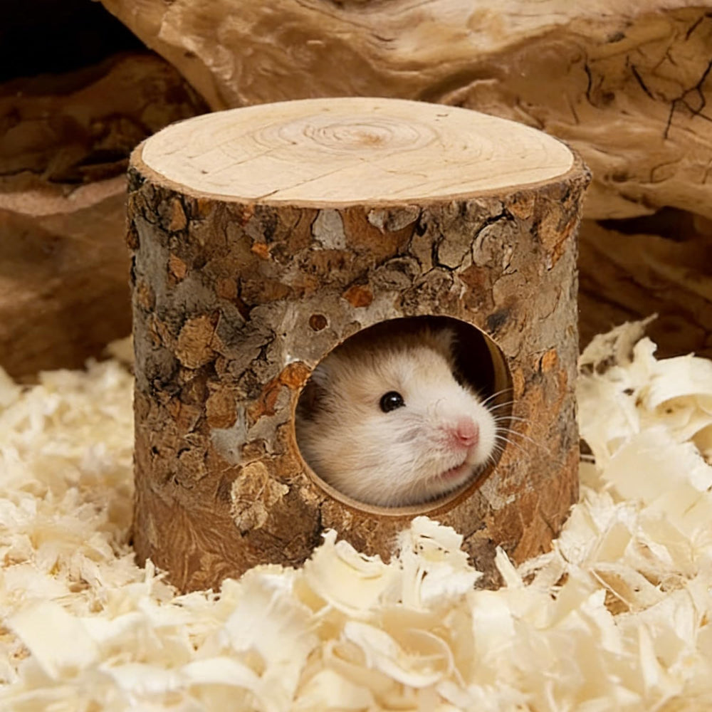 Obantrsz maison placée dans une cage, enrichissement de l'habitat