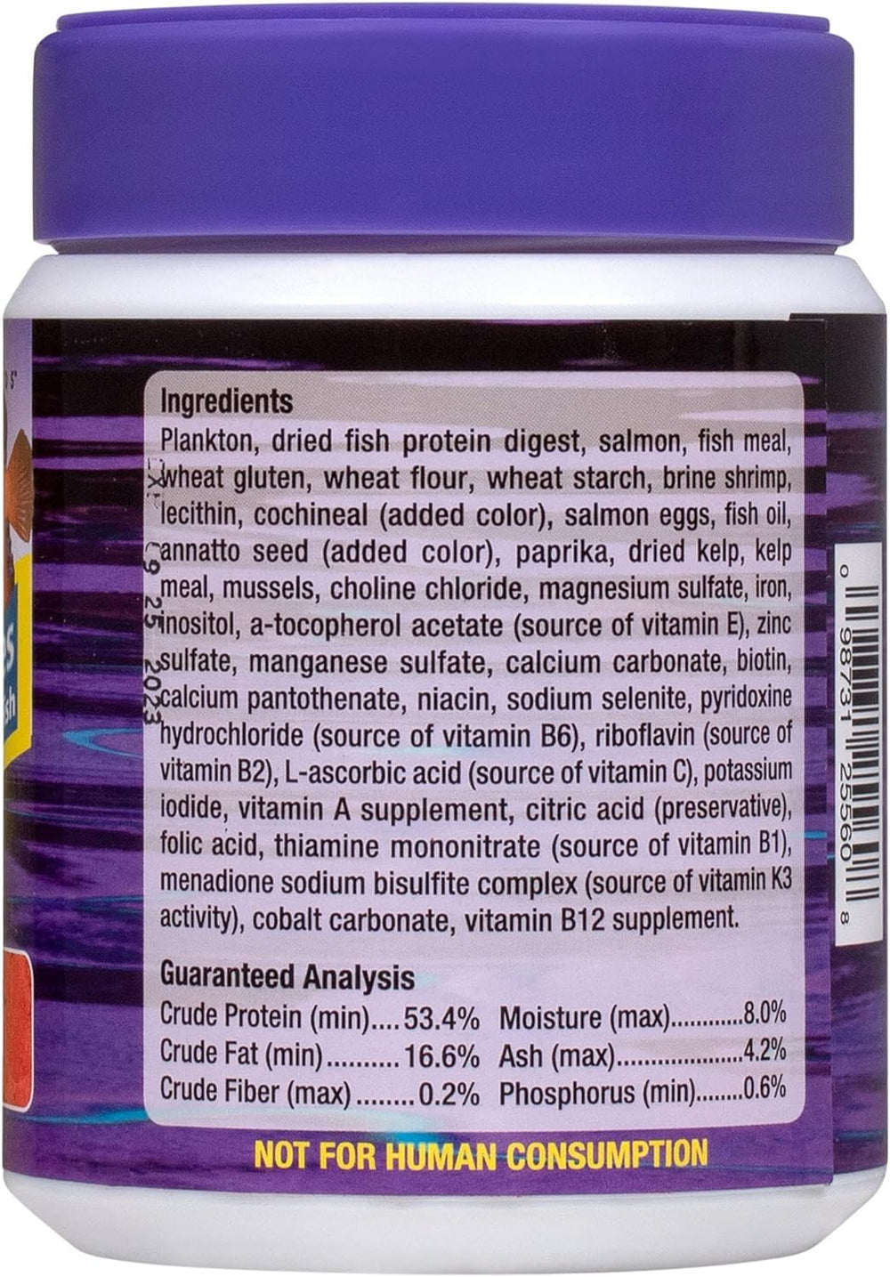 Ocean Nutrition pot à côté d'une règle pour échelle montrant la taille du contenant bénéfice praticité