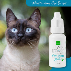 Ocucan gouttes en usage sur chien pour hydratation et confort oculaire