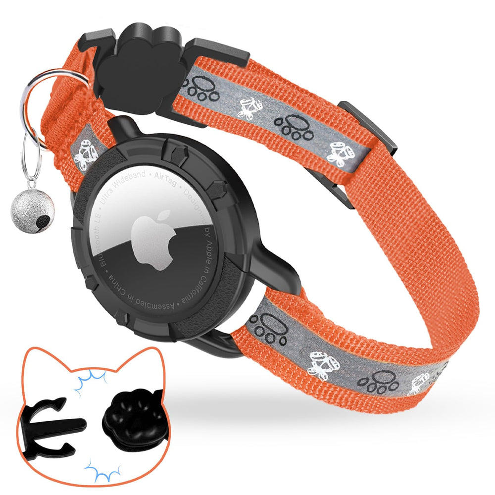 Odokele collier AirTag face avant montrant intégration sécurisée et maintien