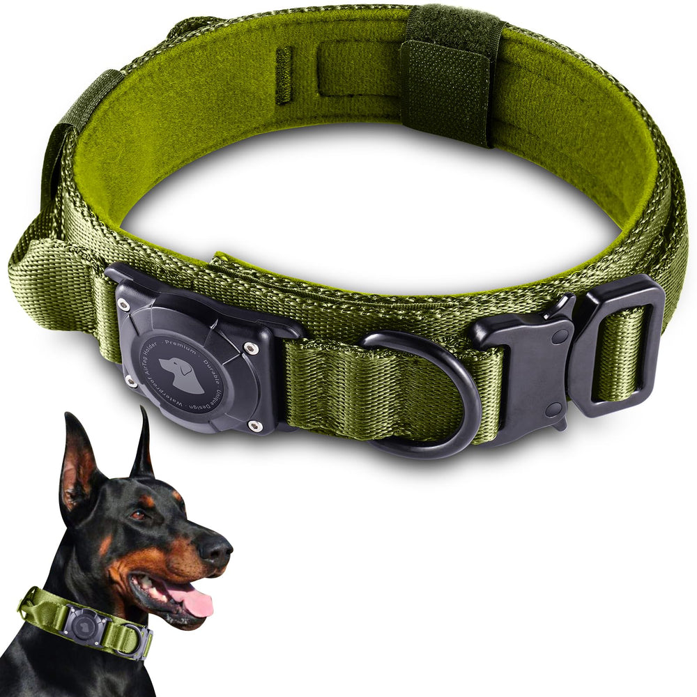 Odokele collier avant avec AirTag montrant maintien sécurisé