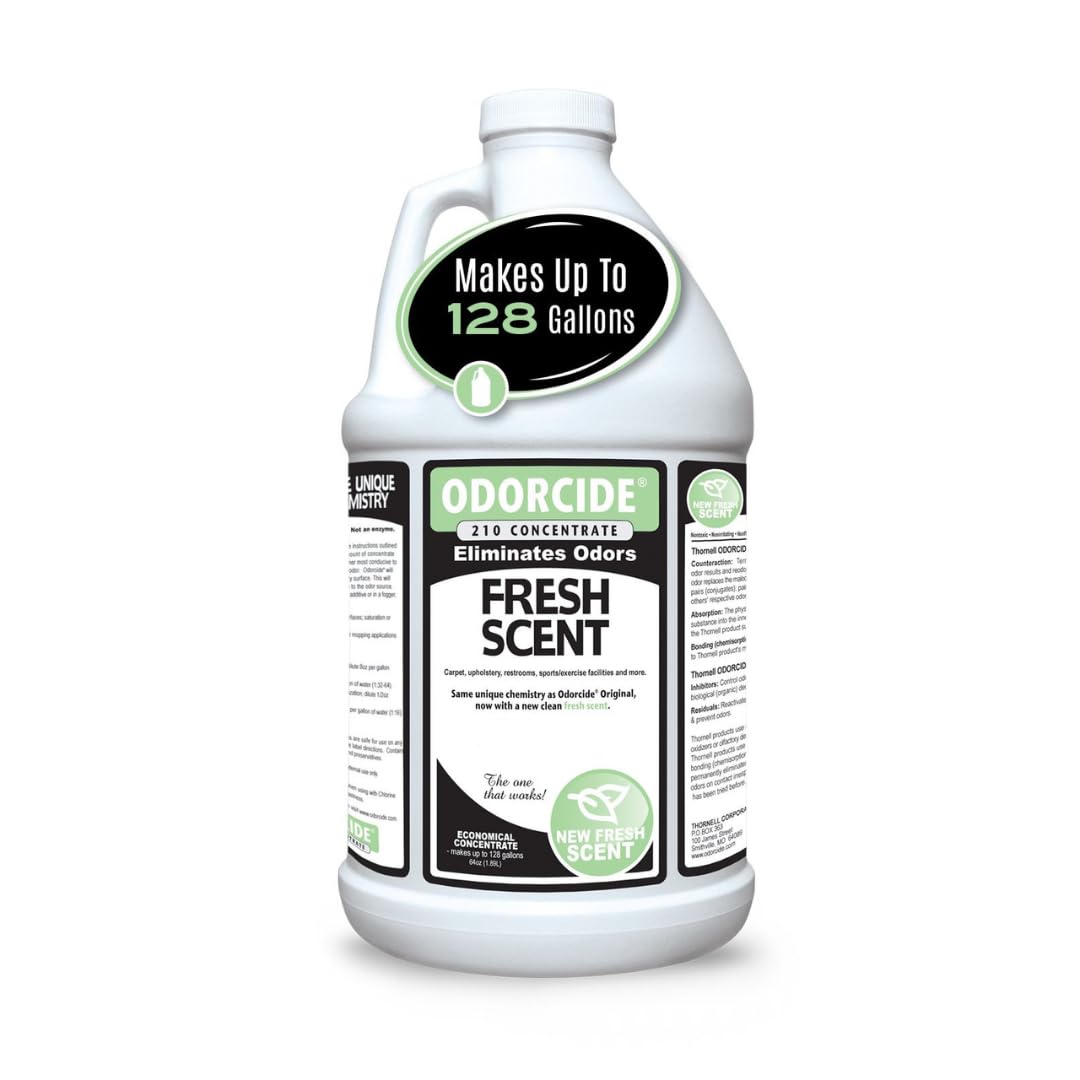Odorcide emballage avant 64 oz montrant capacité et usage domestique
