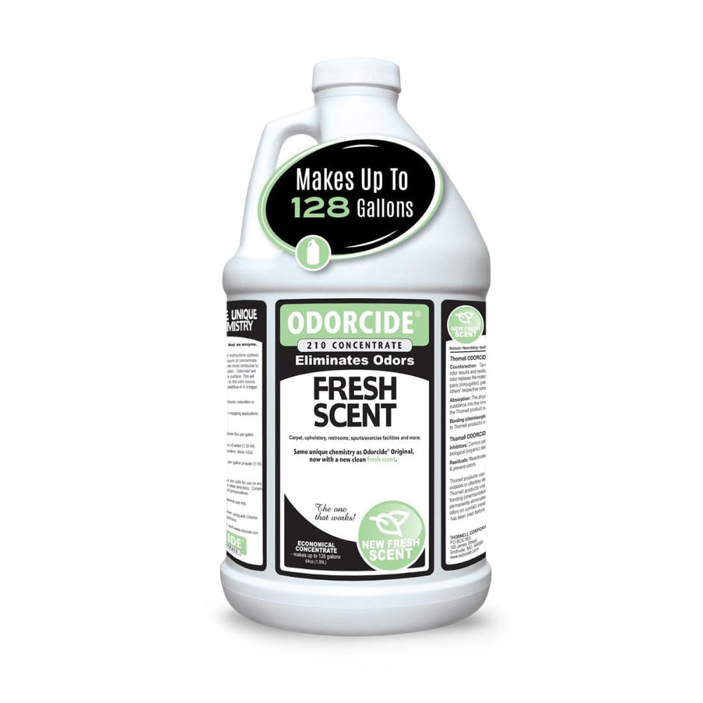 Odorcide emballage avant 64 oz montrant capacité et usage domestique