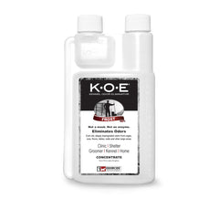 Odorcide K.O.E flacon 16 oz en vue frontale montrant l'étiquette et l'usage professionnel
