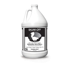 Odorcide Skunk Off packaging face montrant récipient et usage sécuritaire