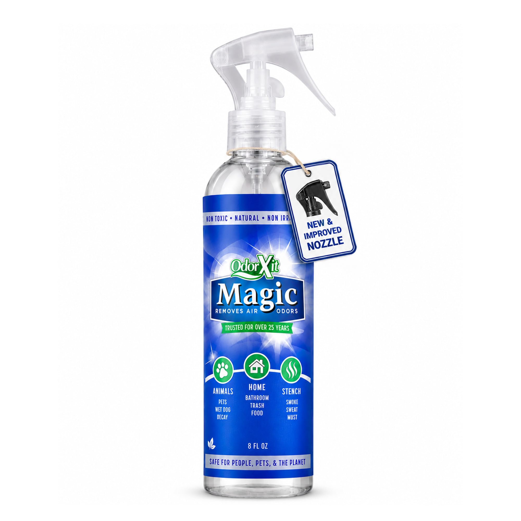 OdorXit flacon Magic Air 8oz vue de face bénéfice neutralisation rapide