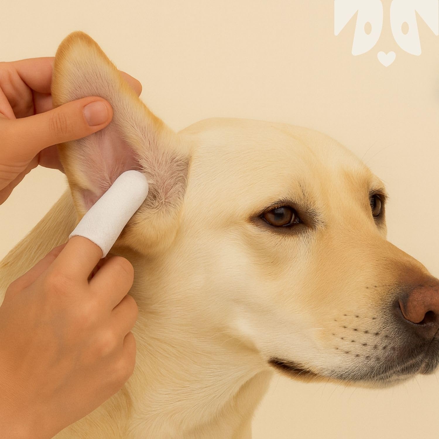 Oh Norman! chien en situation après nettoyage, oreille propre et détendue