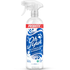 Oh Yuk bouteille avant montrant l’étiquette et l’efficacité visible