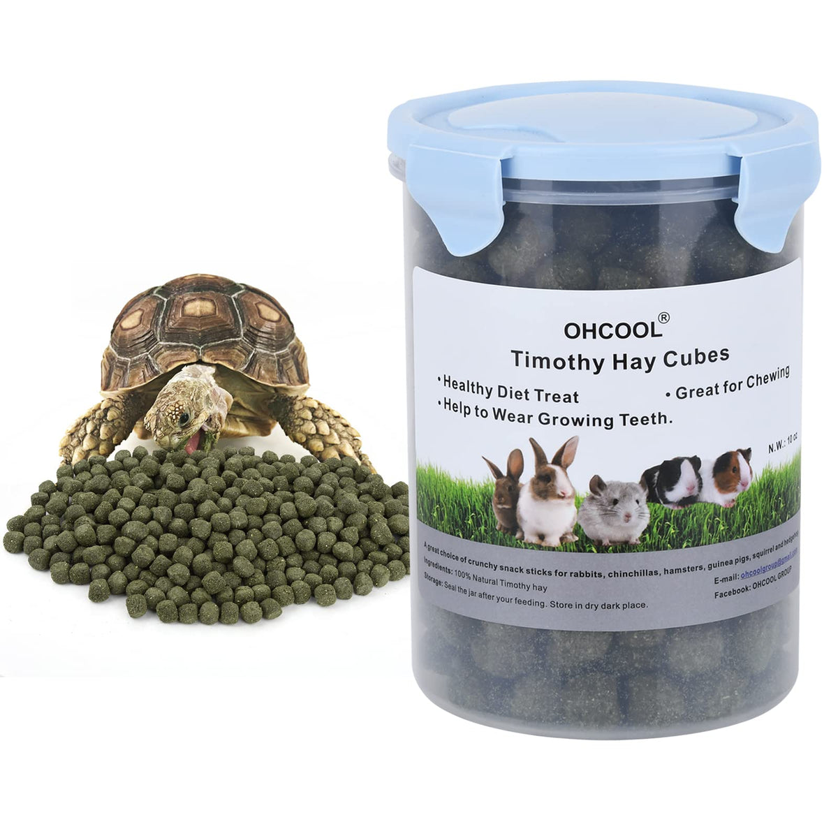 Ohcool emballage avant montrant les cubes pratiques et propres