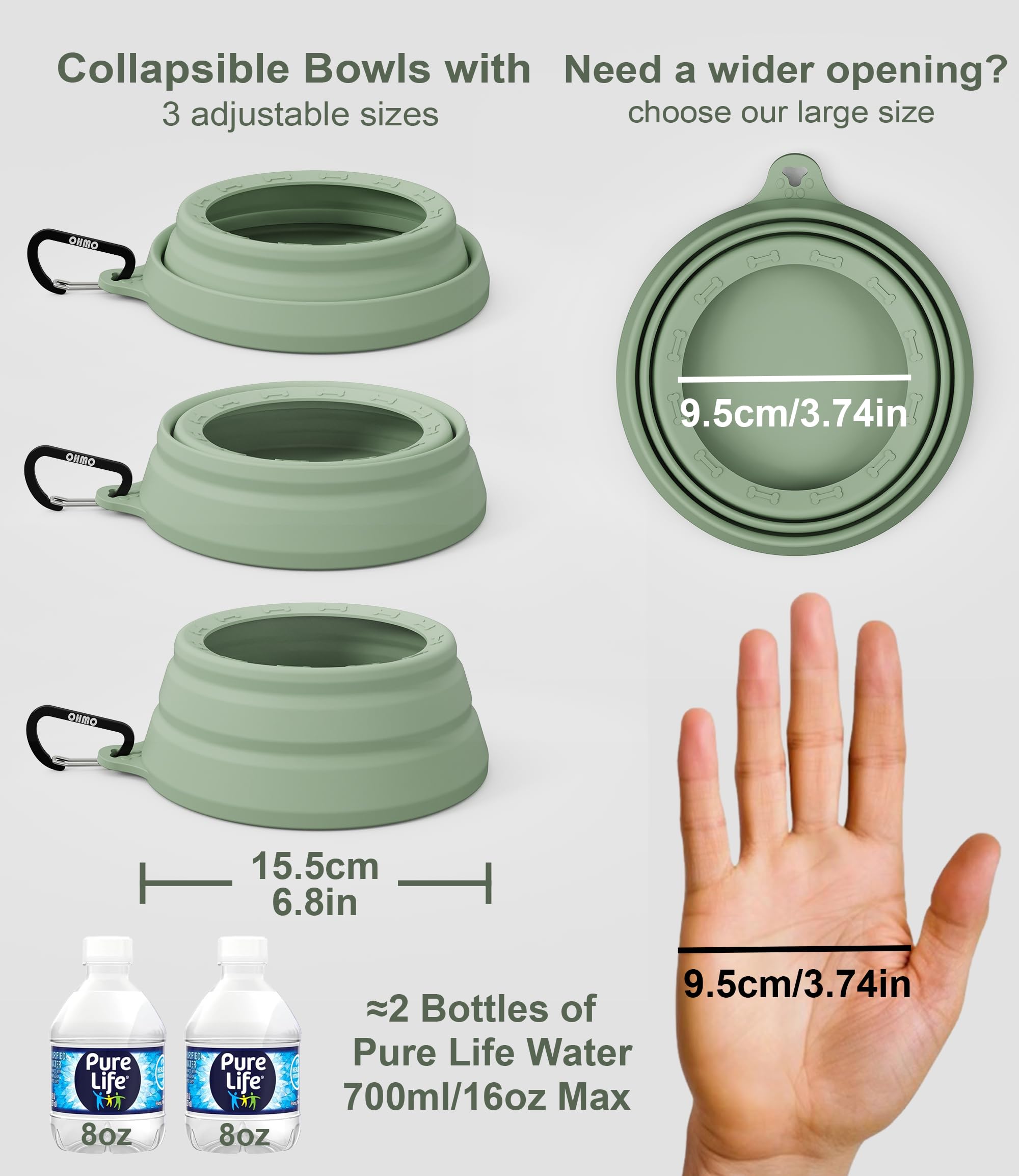 OHMO gamelle rangée dans un sac à dos pour gain de place pratique
