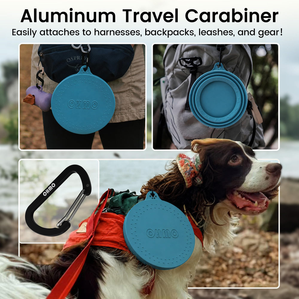 OHMO comparaison taille avec règle montrant capacité 24oz adaptée aux grands chiens