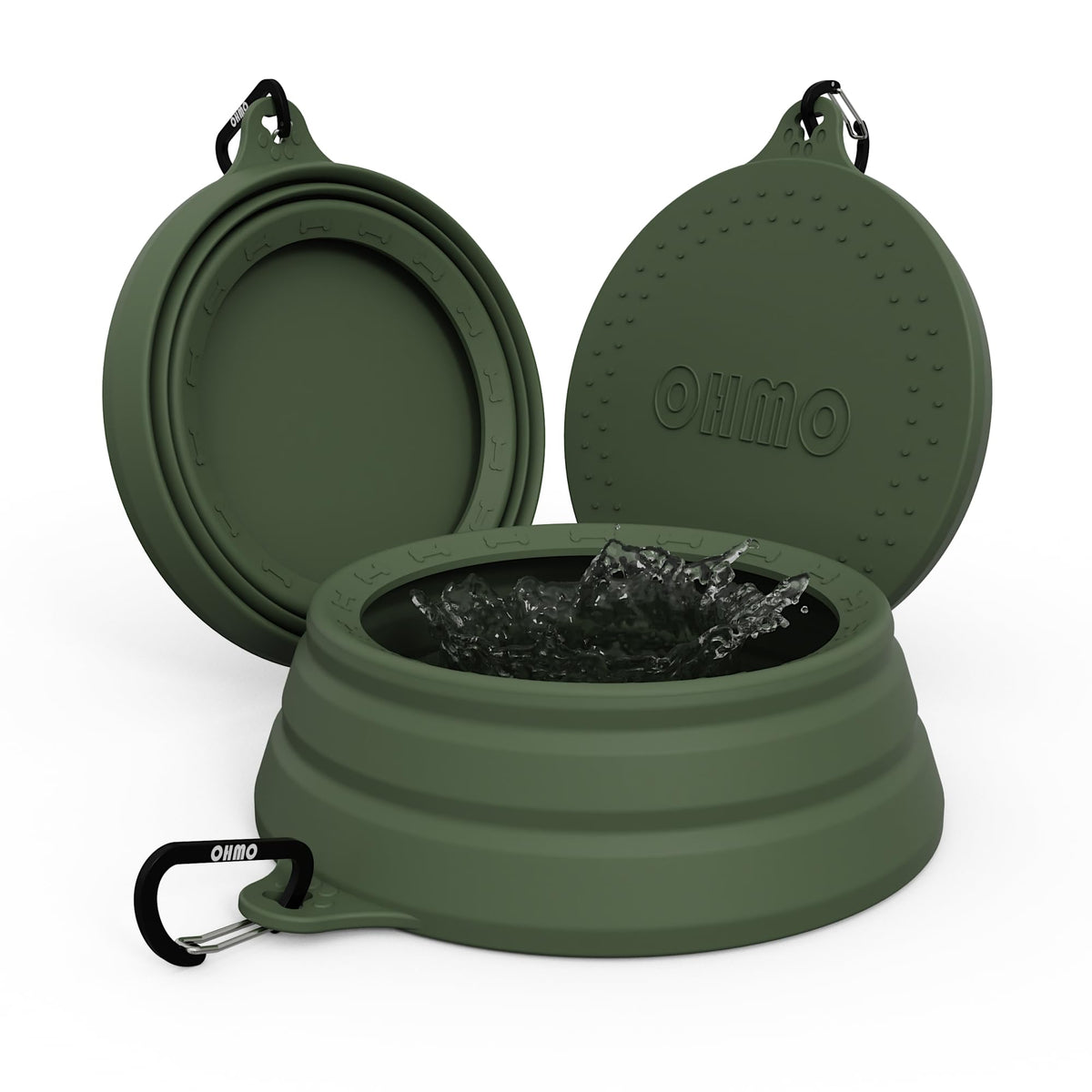 OHMO gamelle pliable face avant montrant stabilité et capacité