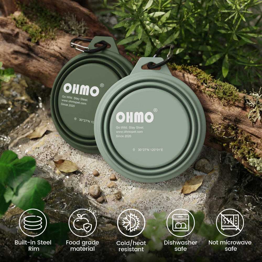 OHMO gamelle pliée compacte dans la main pour rangement facile et gain de place