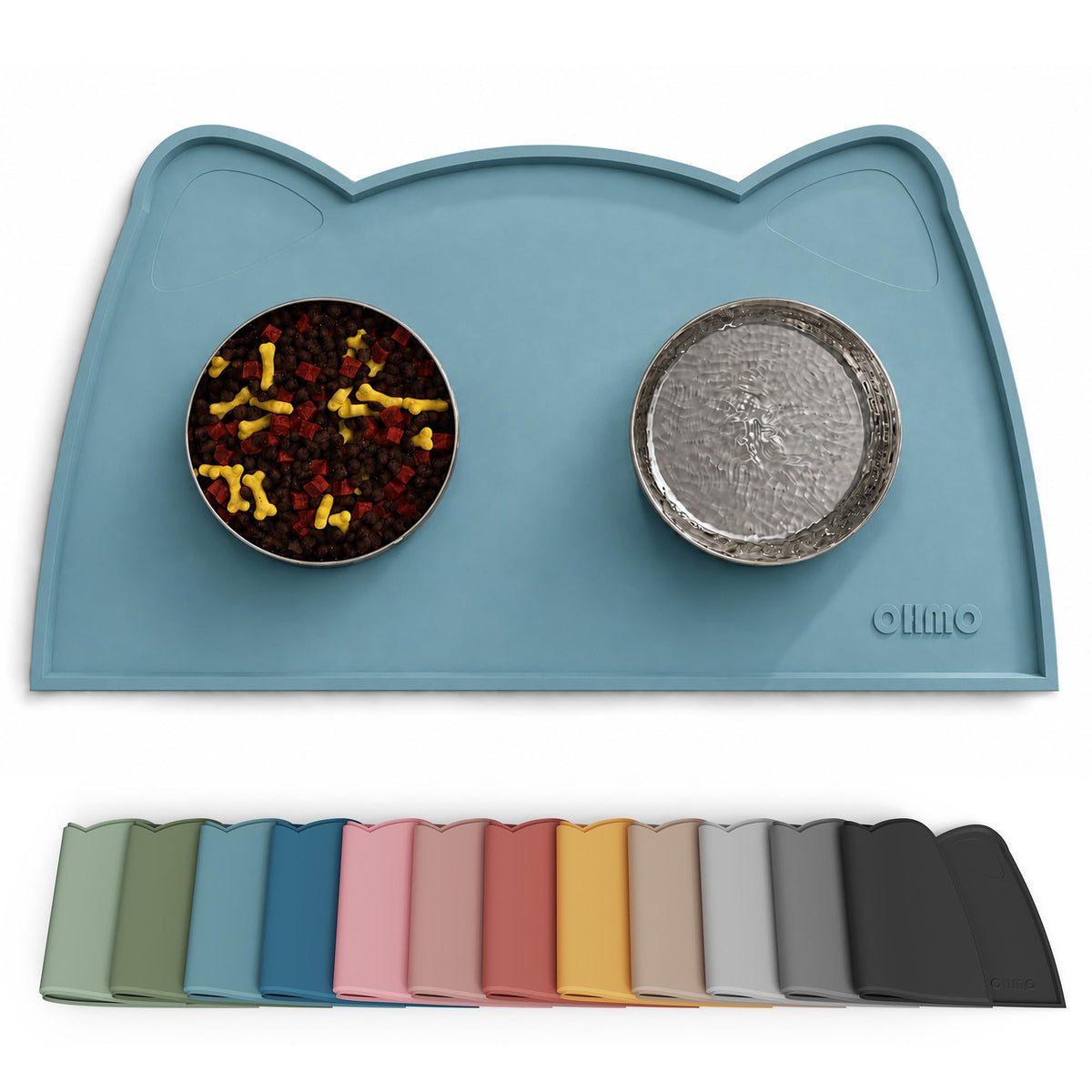 OHMO tapis alimentaire face avant bleu clair protégeant le sol