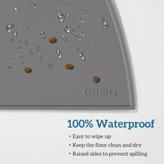 OHMO détail rebord souple empêchant nourriture et eau de couler