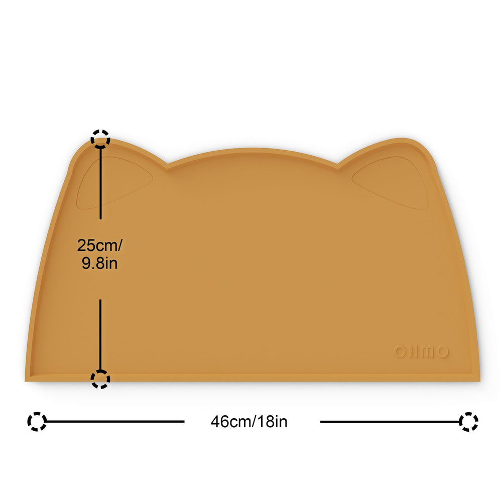 OHMO gros plan texture silicone Honey sûr et facile à nettoyer pour animaux
