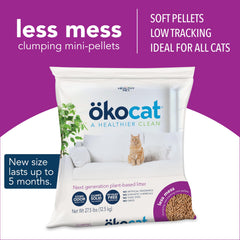 ÖKOCAT gros plan granulométrie des mini-pellets pour moins de poussière