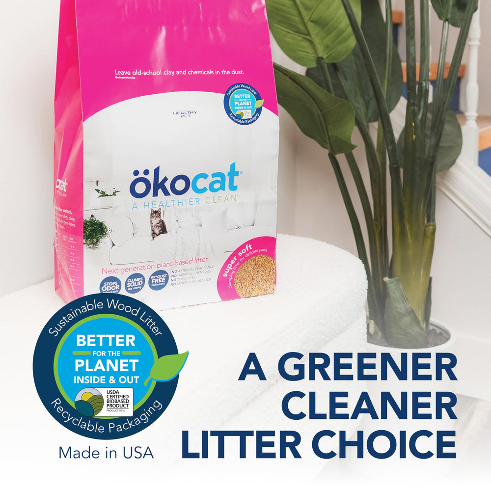ÖKOCAT étiquette produit montrant ingrédients et instructions claires