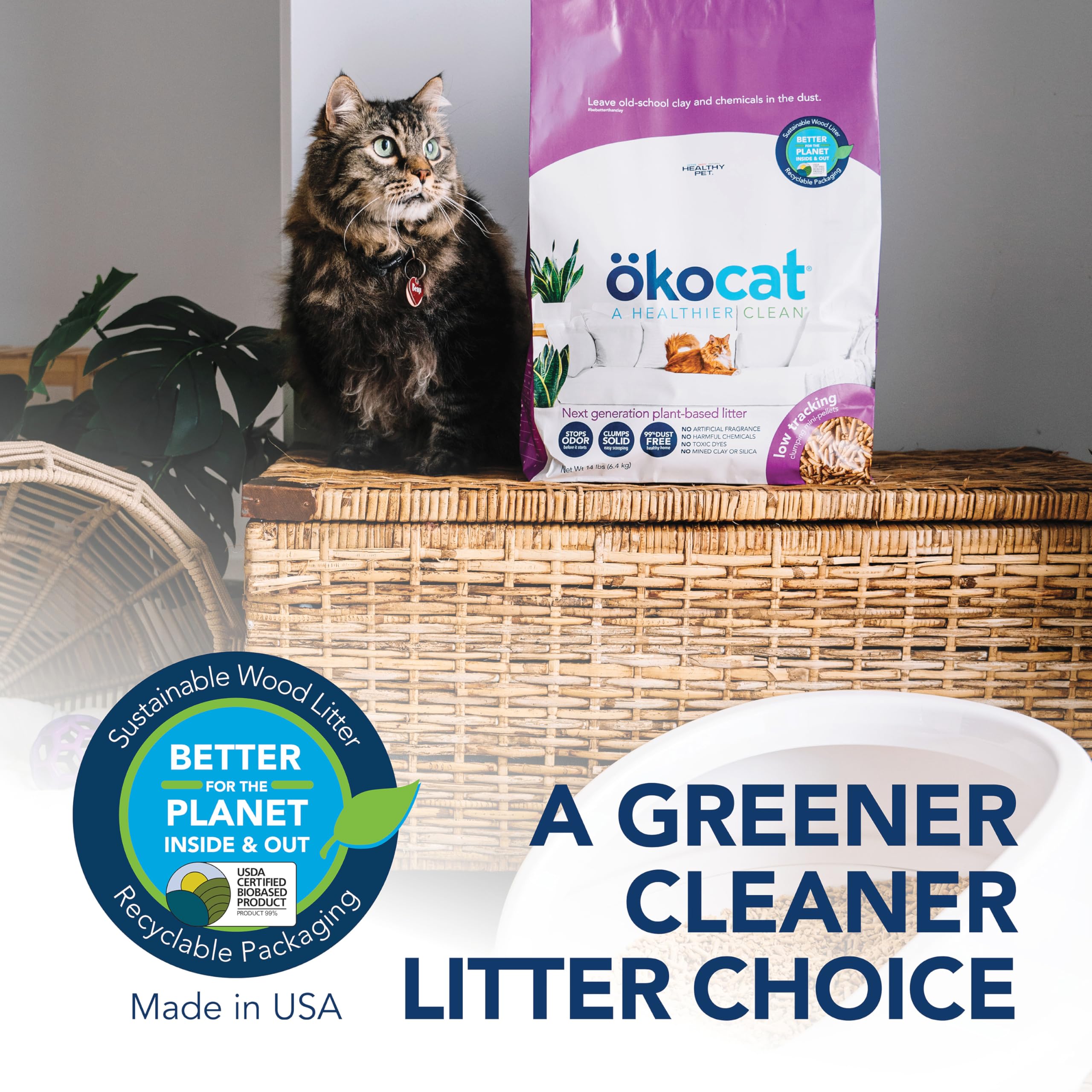 ÖKOCAT sac stocké, recyclable et prêt à être replié pour recyclage