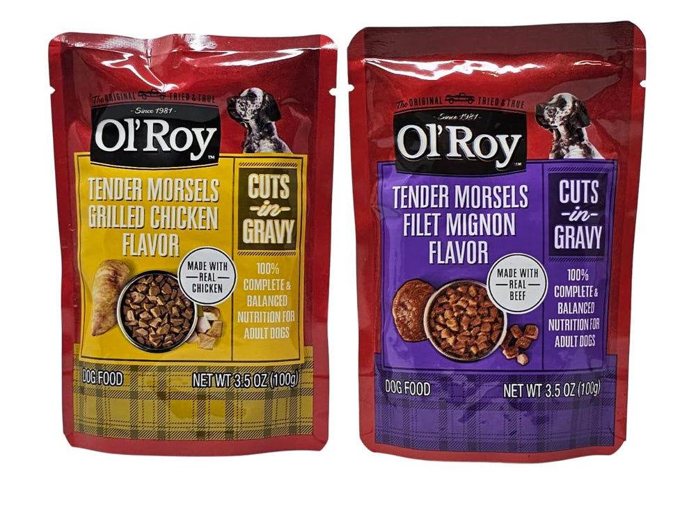 Ol' Roy portion servie dans un bol mélangeable avec croquettes