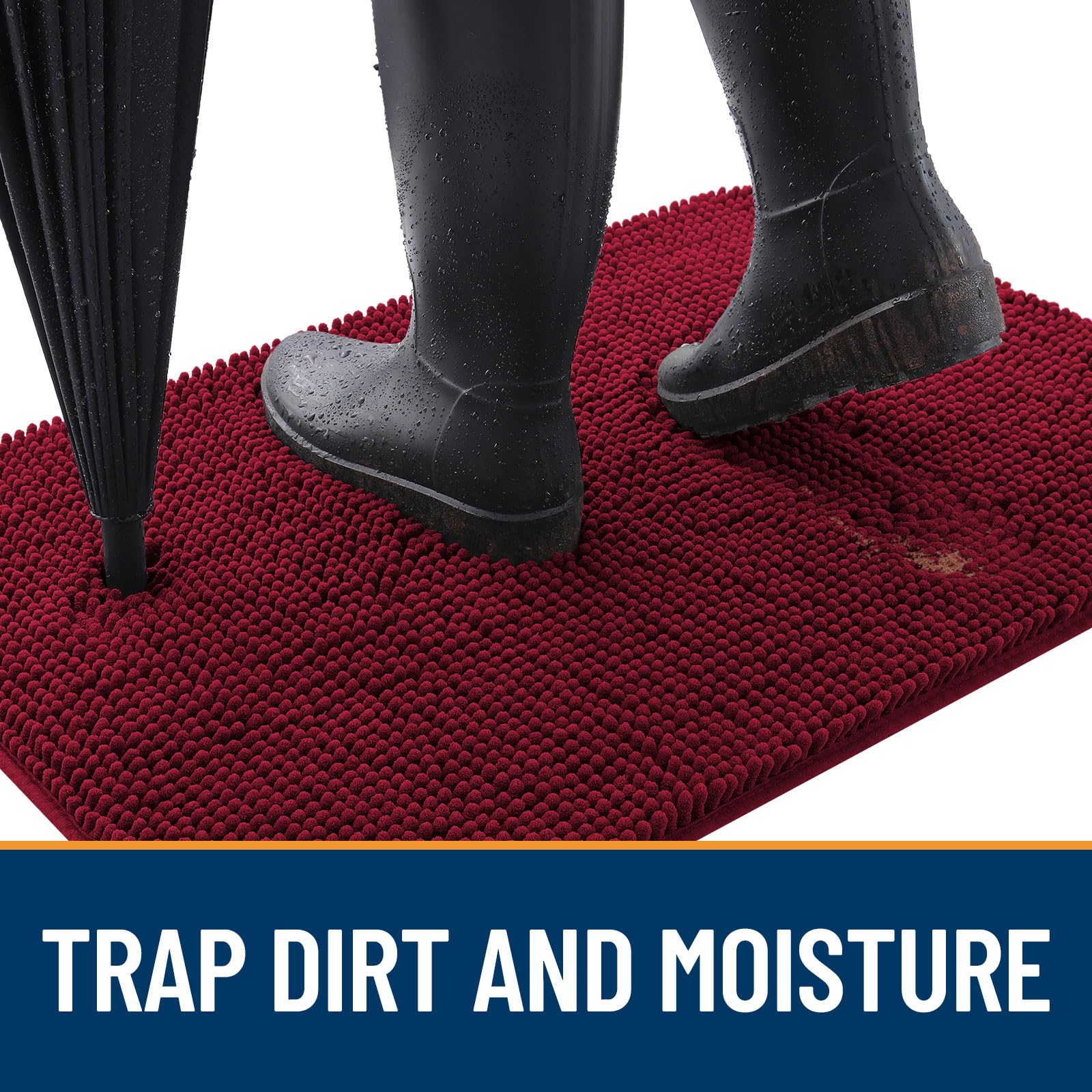 OLANLY gros plan chenille dense pour confort et grande absorption