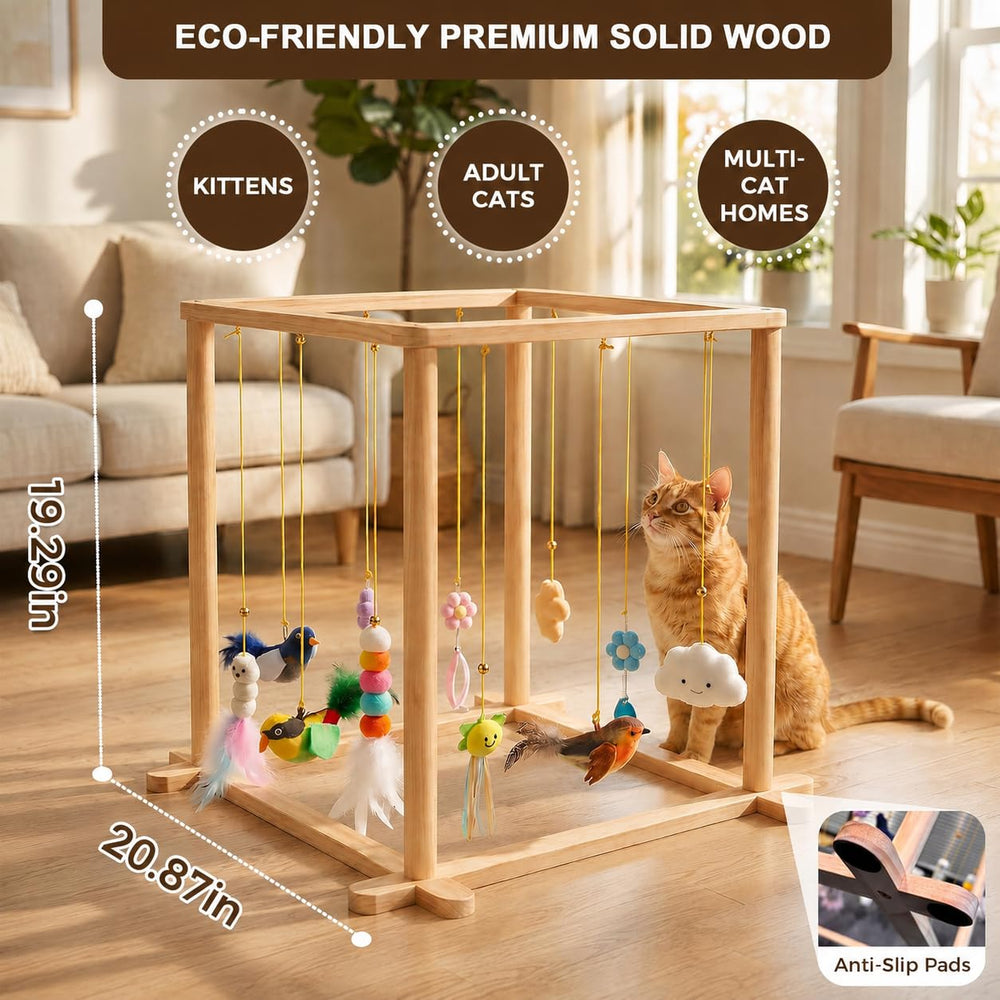 Ollie’s den jouets suspendus variés stimulant curiosité et activité