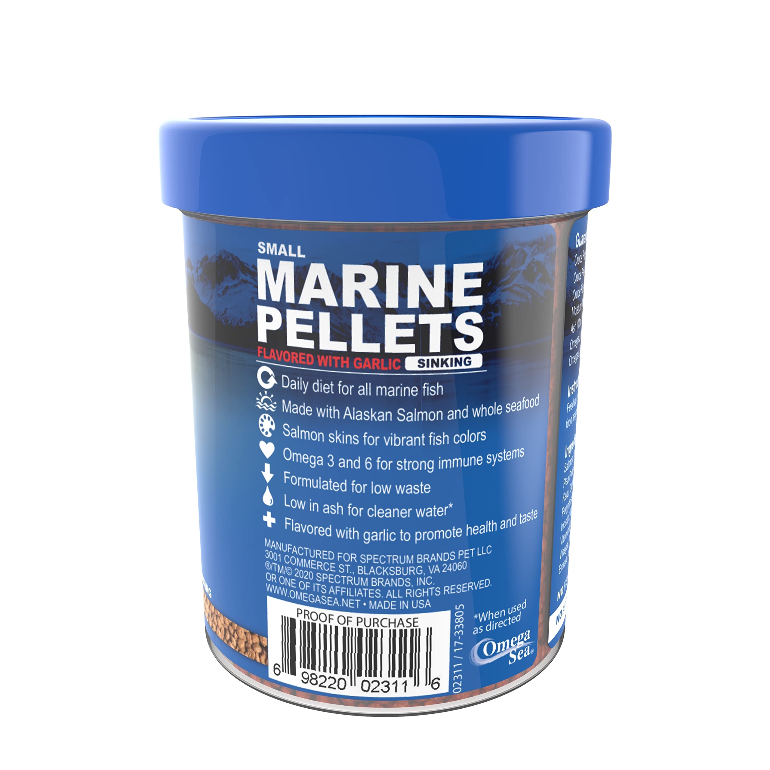 Omega One produit dans aquarium vivant illustrant couleurs naturelles améliorées