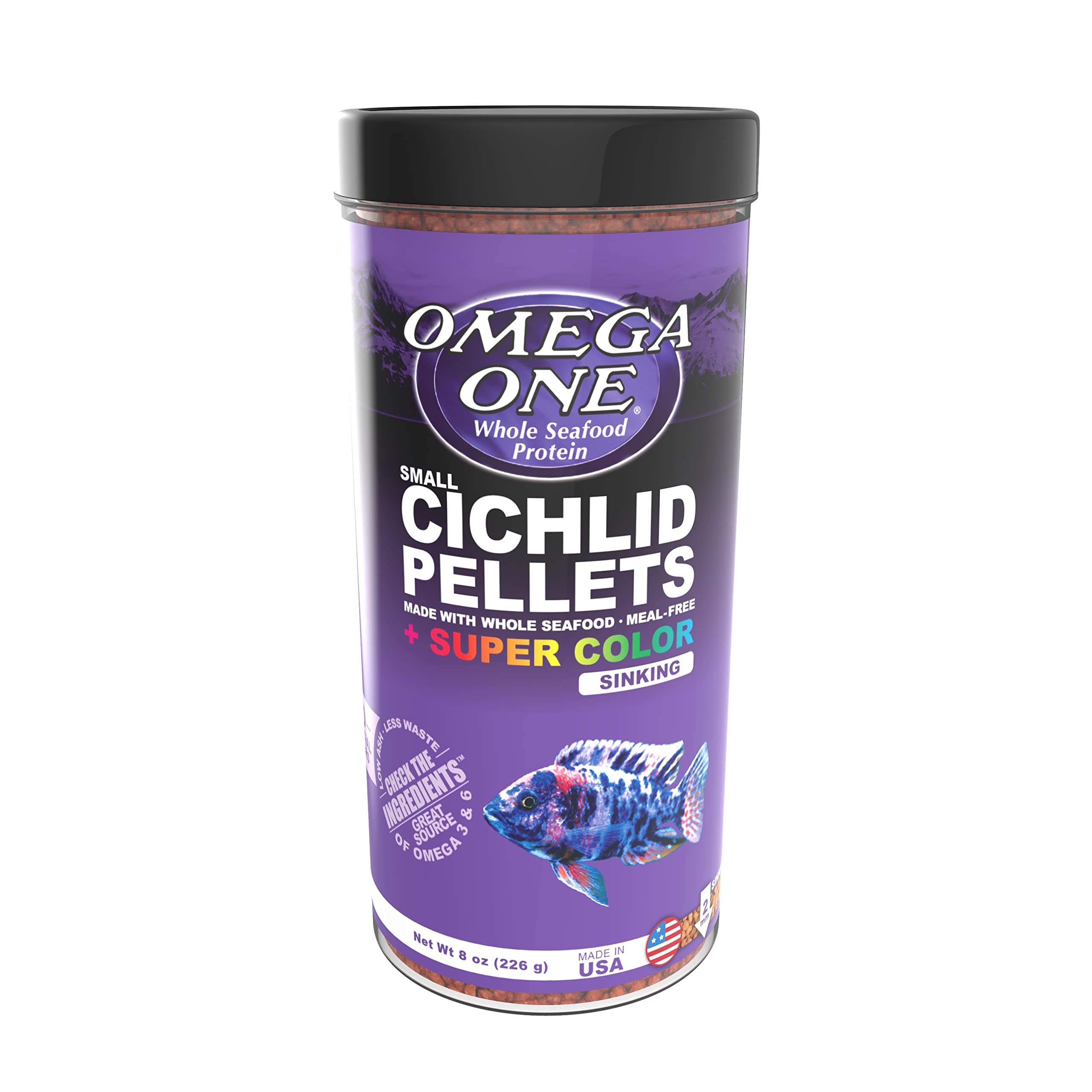 Omega One paquet avant montrant format 8 oz et bénéfice nutritionnel