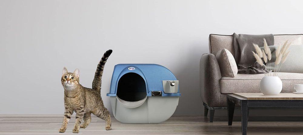 Omega Paw tiroir à déchets ouvert facilitant la vidange hygiénique