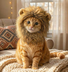 OMG Adorables crinière face sur chat, pose photo amusante