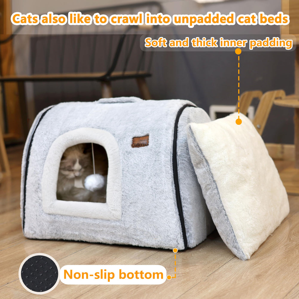 OMLIVLIES intérieur avec coussin retiré montrant accessibilité