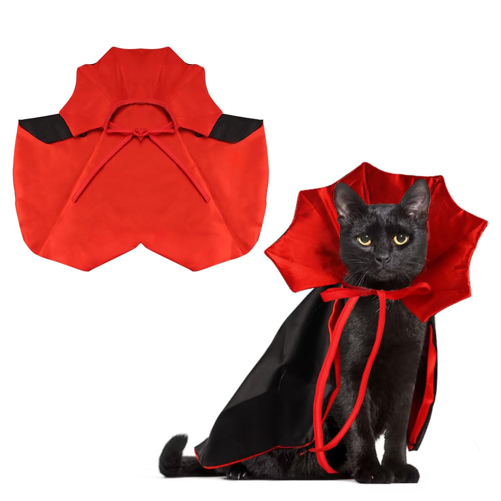 On-Airstore cape vampire face avant montrant design bicolore et style dramatique