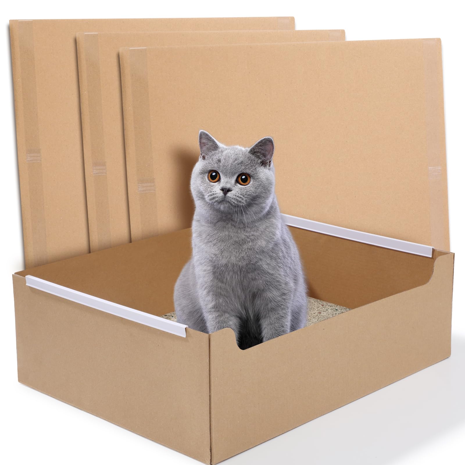 ondware bac litière pack de 4 vue avant montrant simplicité d'utilisation