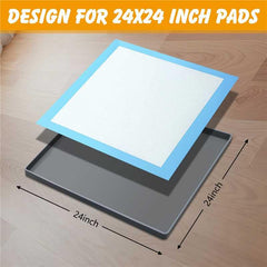 ondware bac avec tapis pipi 24x24 maintien sans débordement