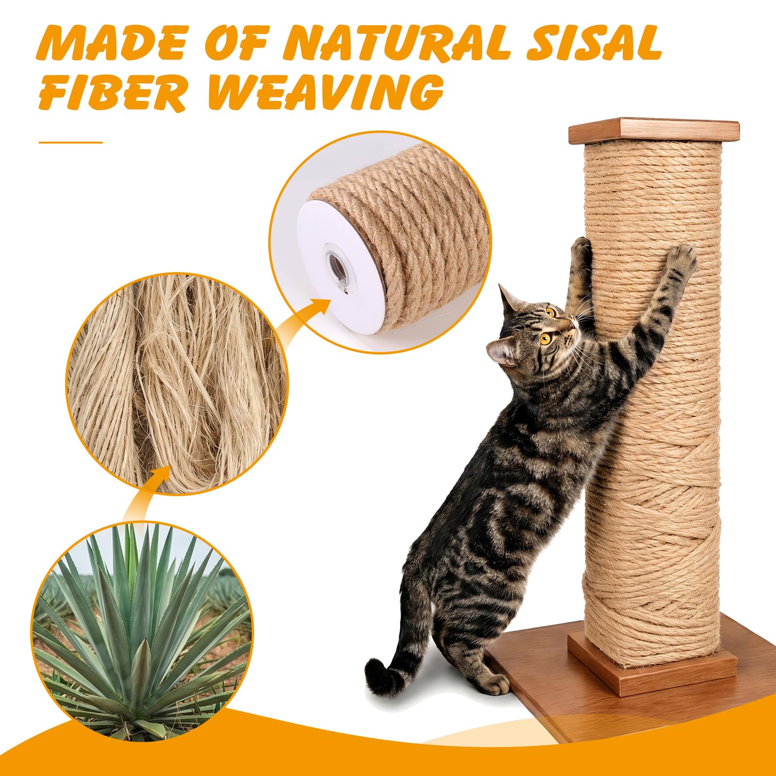 ondware corde enroulée sur poteau de griffoir offrant surface durable pour chat