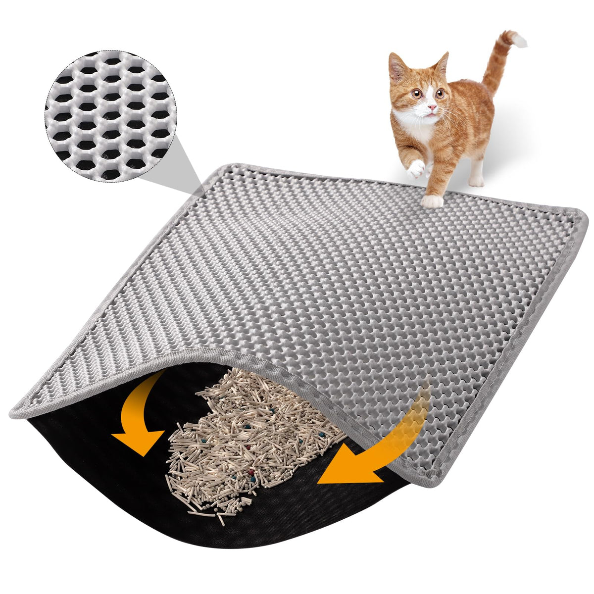 ondware tapis litière face avant montrant protection et design pratique