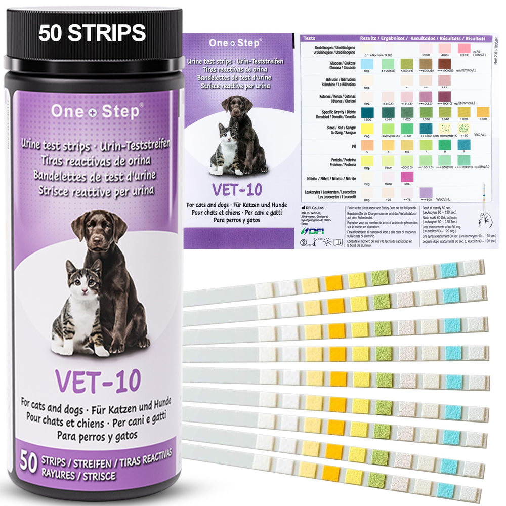 One Step emballage avant montrant 50 bandelettes et utilité pratique