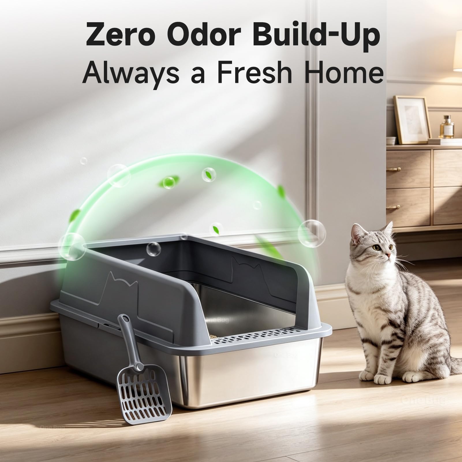 OneBug intérieur du bac montrant espace de creusage ample et hygiène
