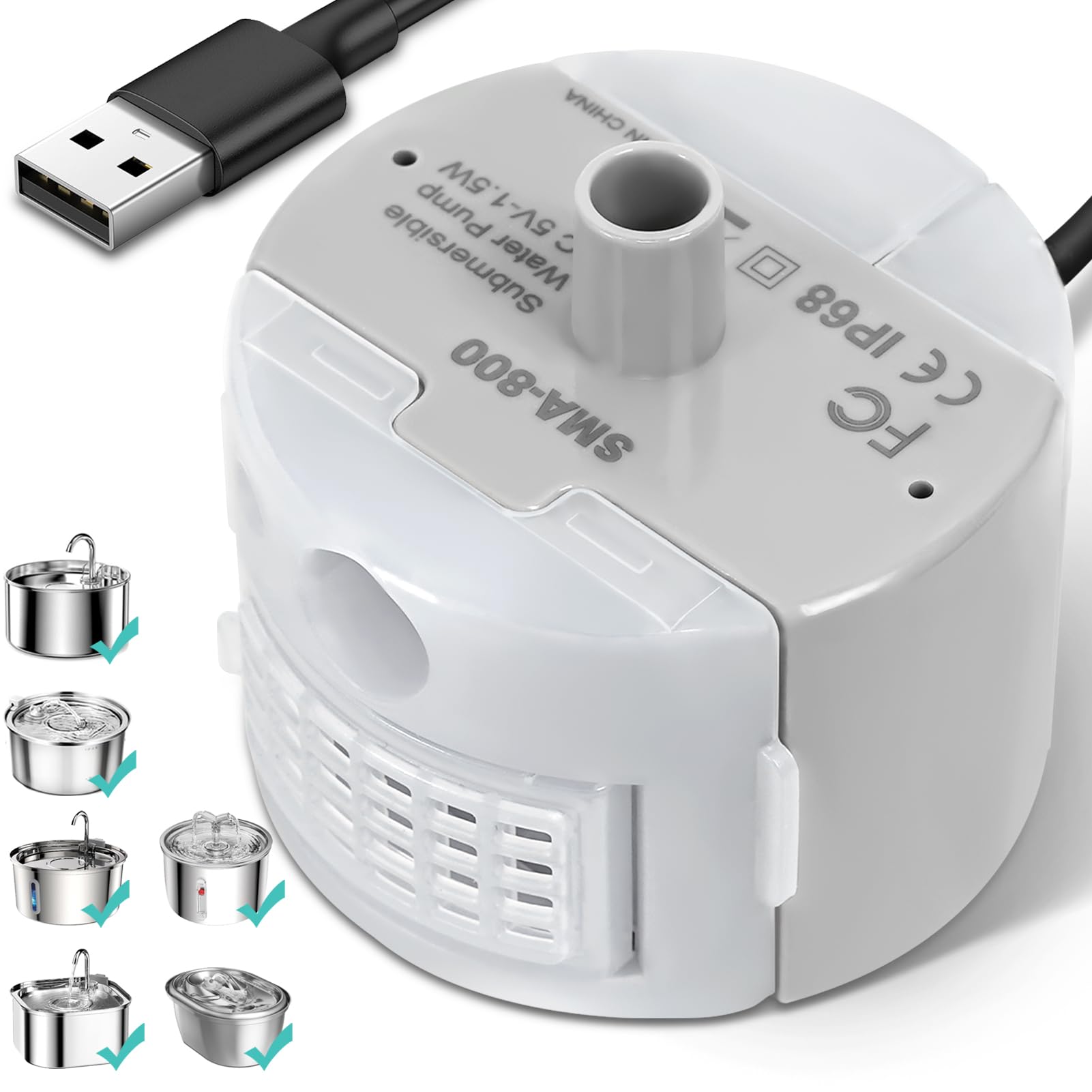 ONECUTE vue avant de la pompe compacte, réduit le bruit