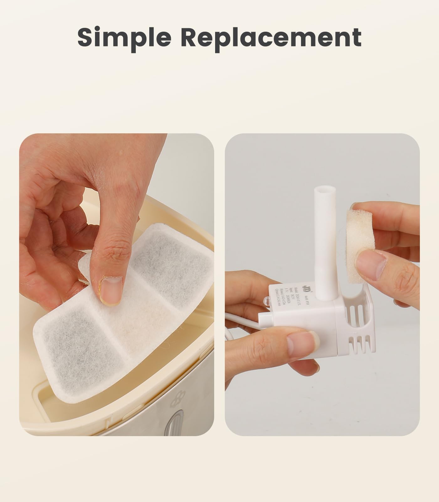 oneisall fontaine en cuisine avec filtre installé assurant eau fraîche pour chat