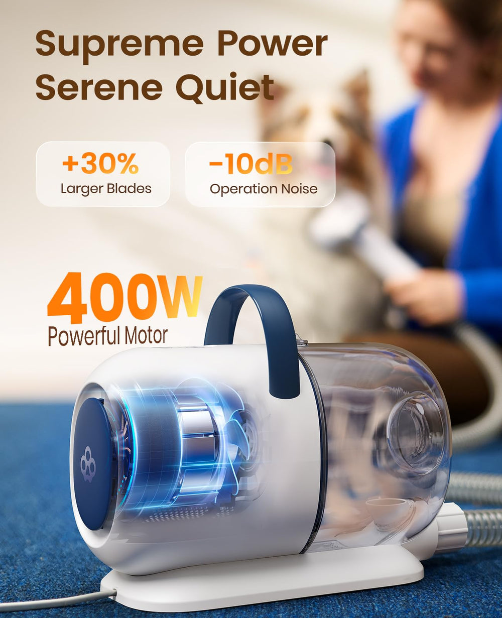oneisall usage sur chien capture poils grâce aspiration pour séance propre