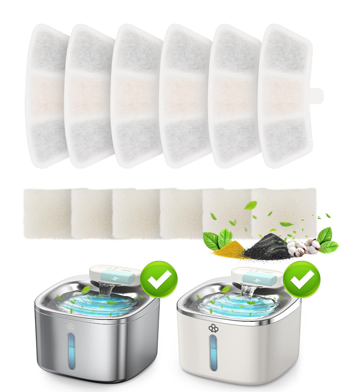 oneisall emballage des 6 filtres montrant compatibilité et gain de propreté