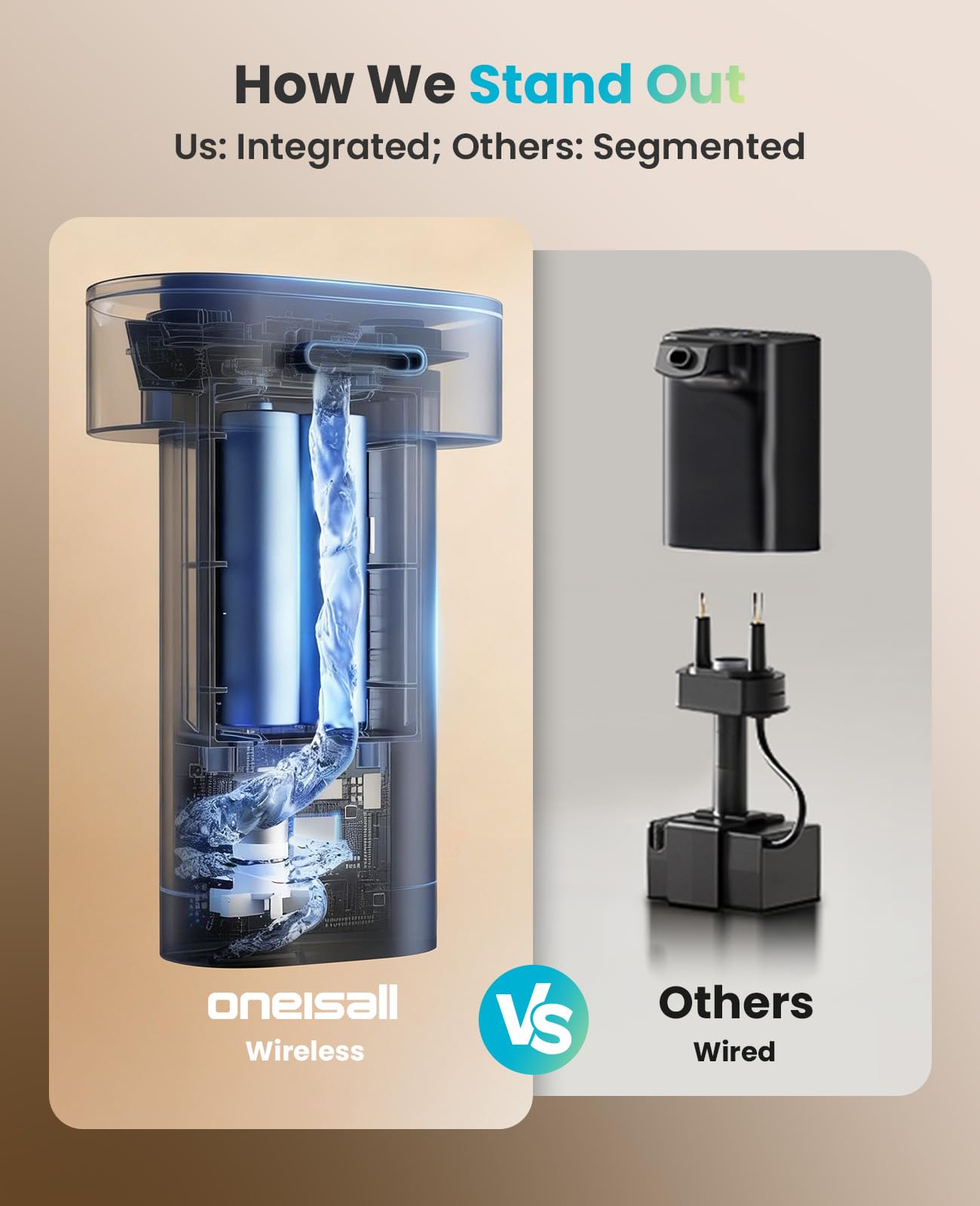oneisall texture acier inoxydable 304, finition durable et hygiénique