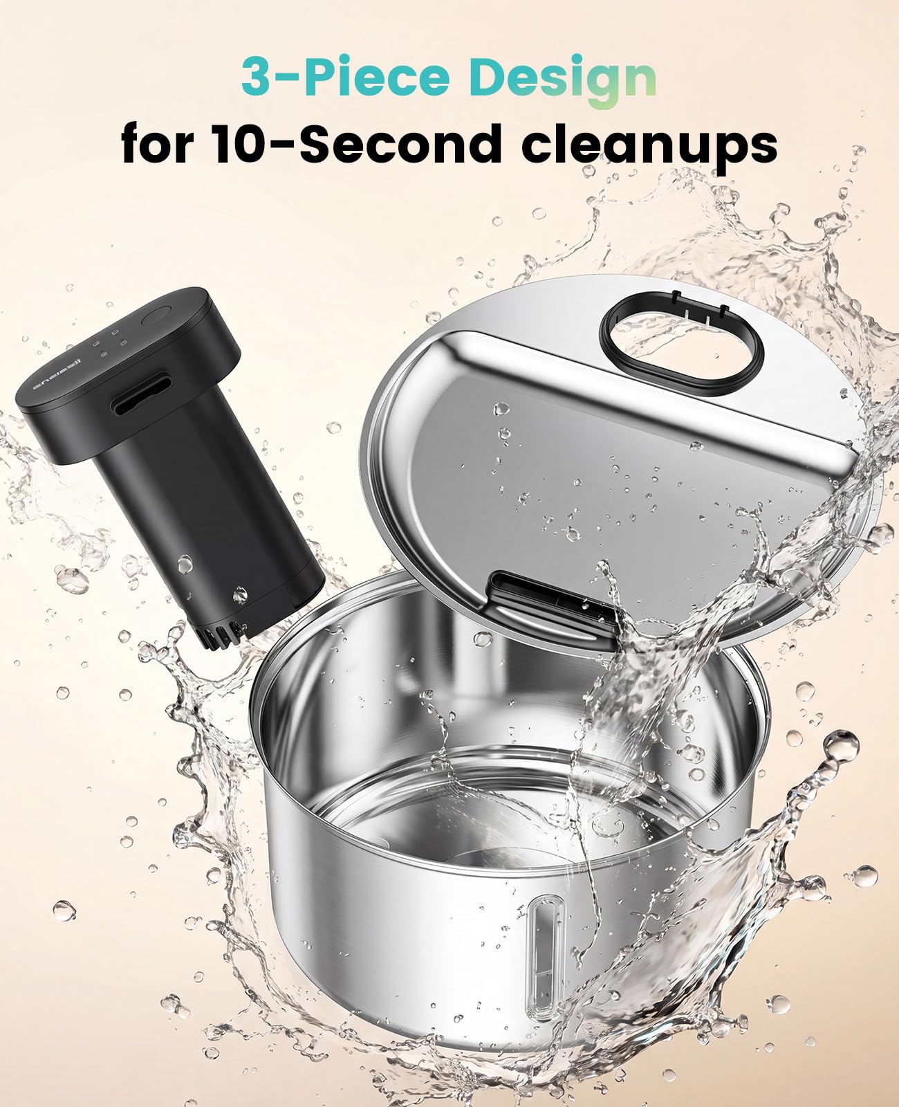 oneisall gros plan du système de filtration 5 couches, eau plus propre