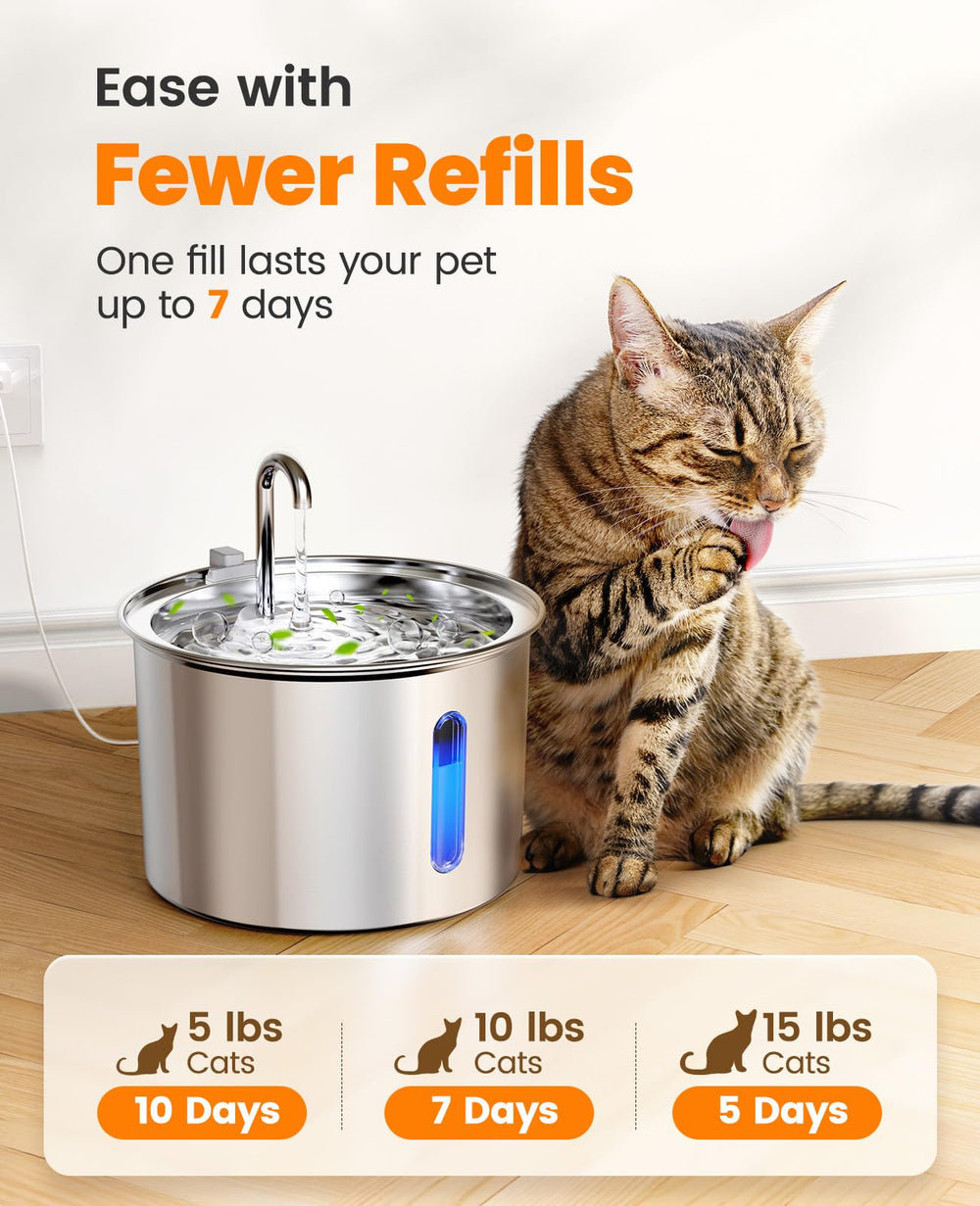 oneisall robinet spout montrant flux naturel encourageant l'hydratation du chat