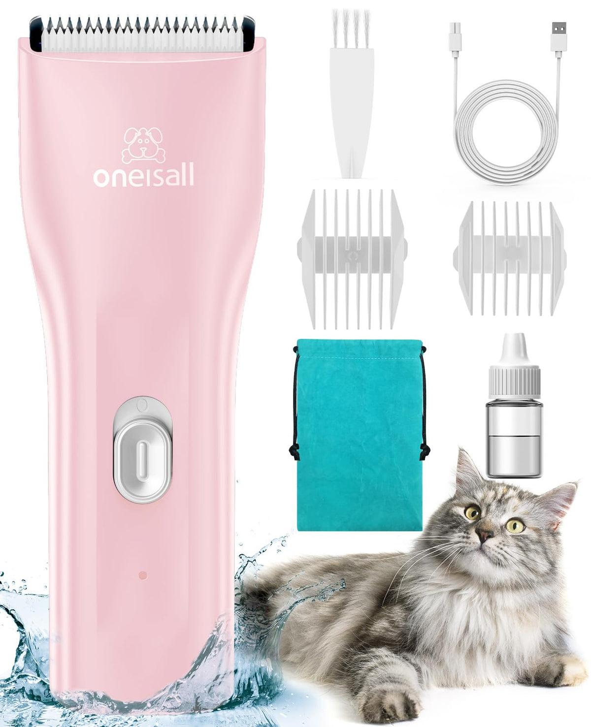 oneisall tondeuse face avant montrant design ergonomique et prise sûre