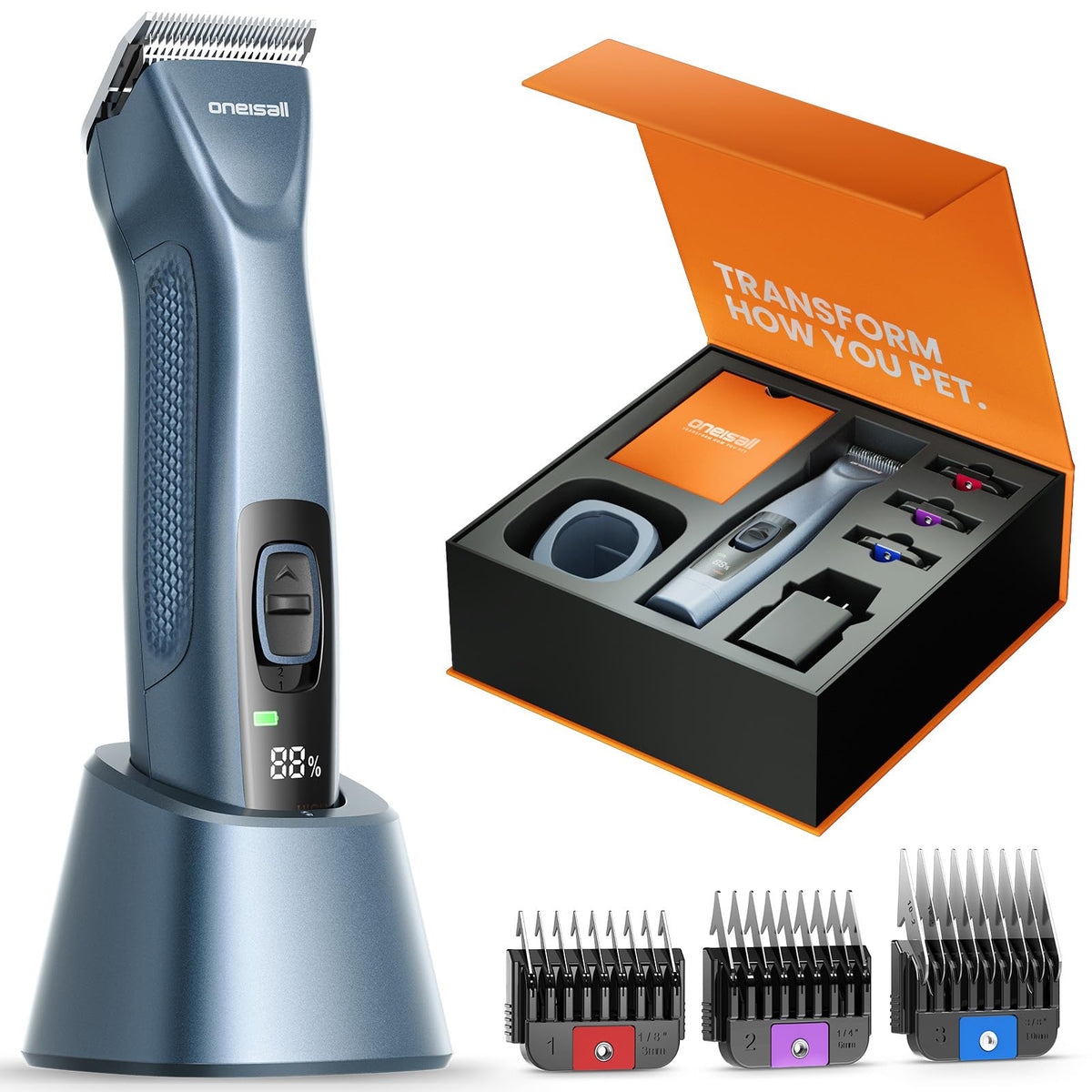 oneisall tondeuse face avant ergonomique, facilite prises en main prolongées