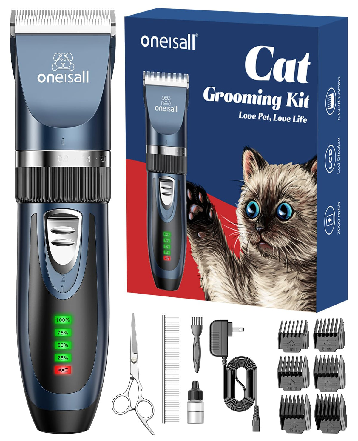 oneisall tondeuse face avant montrant design ergonomique pour confort